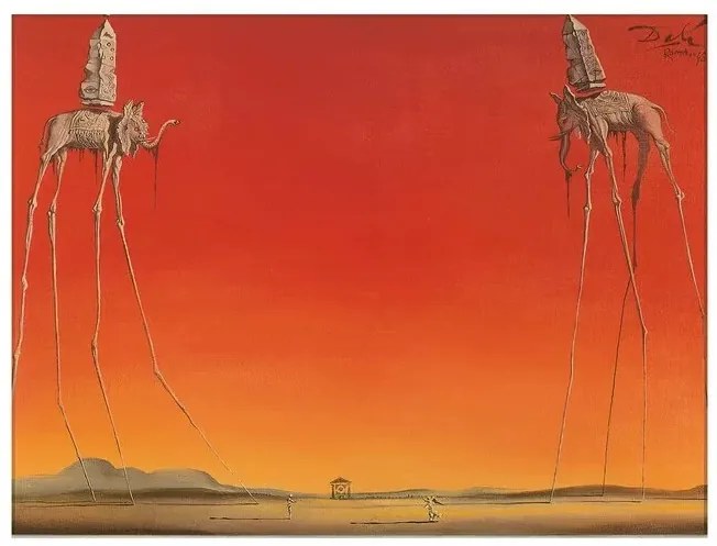 Εκτύπωση τέχνης Les Elephants, Salvador Dalí