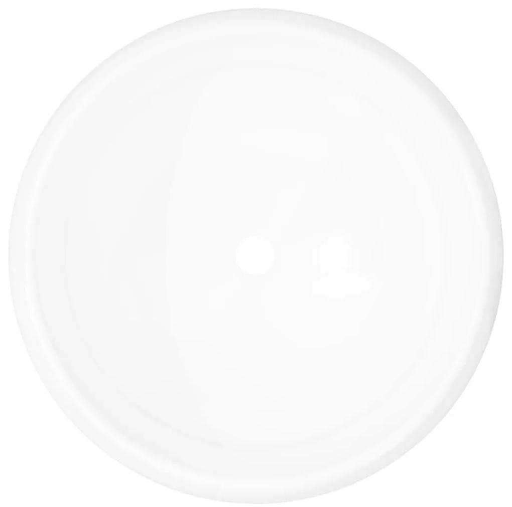 Νιπτήρας Στρογγυλός Λευκός 40 x 15 εκ. Κεραμικός - Λευκό