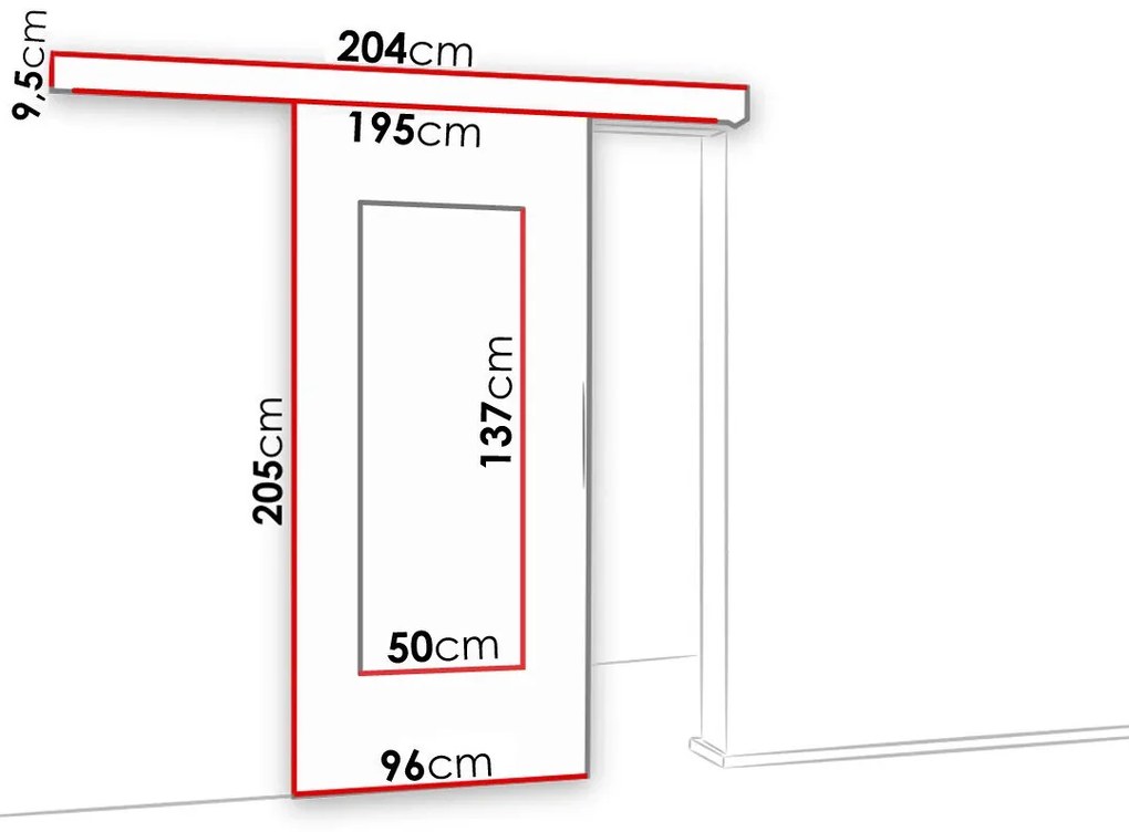 Συρόμενες πόρτες Dover 119, 27 kg, Άσπρο, Πλαστικοποιημένη μοριοσανίδα, Καθρέφτης, Αλουμίνιο | Epipla1.gr