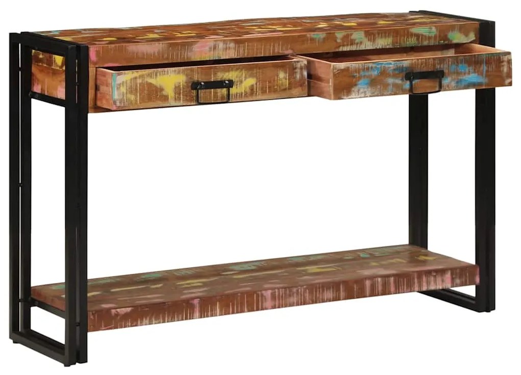 Τραπέζι κονσόλας με συρτάρι Πολύχρωμο Μασίφ ανακυκλωμένο ξύλο