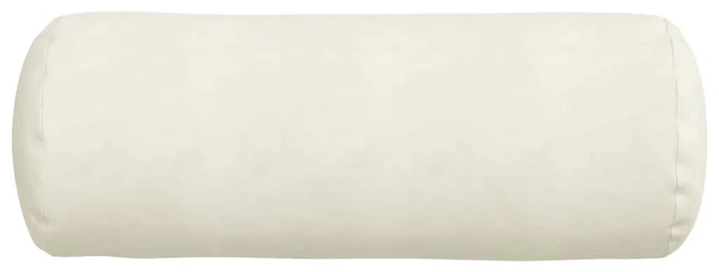 vidaXL Μαξιλάρια Στήριγμα 2 pcs Κρεμ Ø 25 x 70 cm Υφασμάτινο Κορντουρά