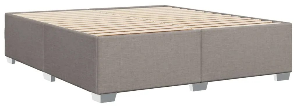 Κρεβάτι Boxspring με Στρώμα Taupe 180x200 εκ. Υφασμάτινο - Μπεζ-Γκρι