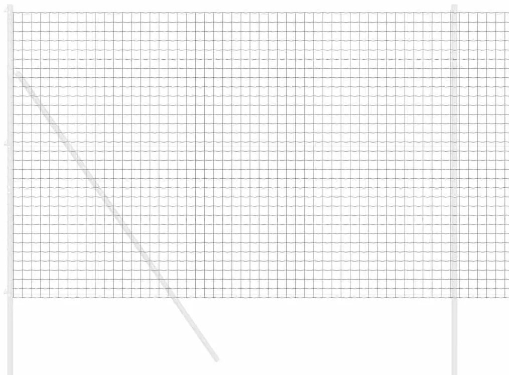vidaXL Φράχτης Εuro Γκρι 1.5 x 10 m Σίδηρος με επικάλυψη PVC
