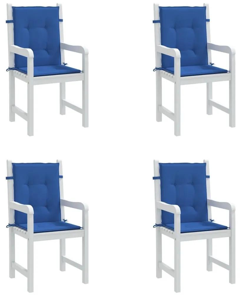 Μαξιλάρια Καρέκλας Κήπου Πλάτη 2τεμ Μπλε Ρουά 100x50x3εκ Oxford - Μπλε