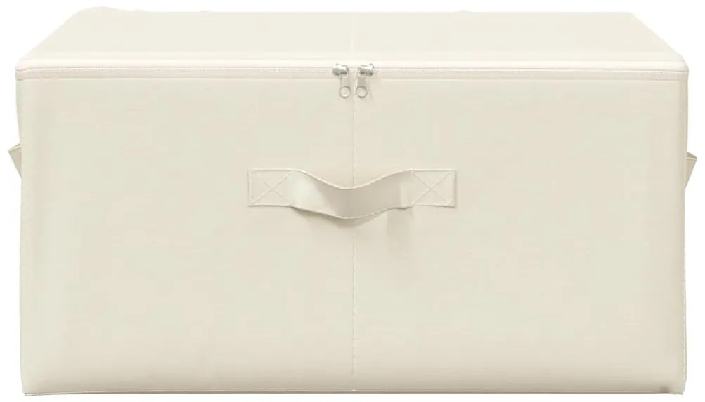 vidaXL Κουτιά Αποθήκευσης 2 τεμ. Κρεμ 43 x 34 x 23 εκ. Υφασμάτινα