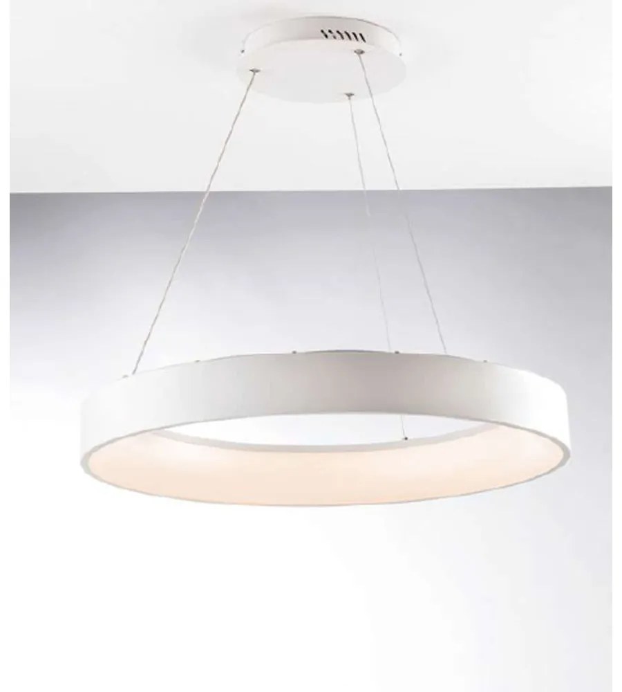 Φωτιστικό Οροφής Noah LED-NOAH-S60-BCO 60W Led Φ60cm 150cm White Luce Ambiente Design Aluminium
