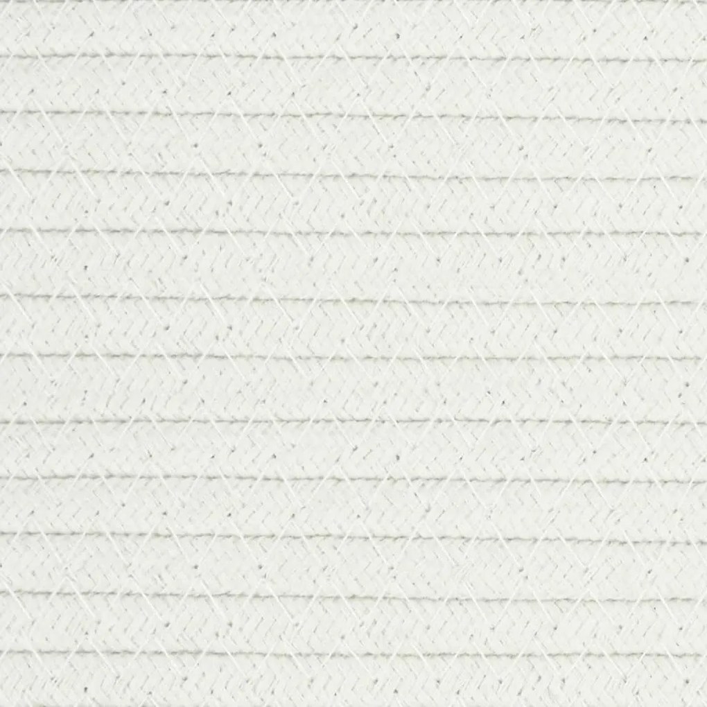 Καλάθι Απλύτων Μπεζ και Λευκό Ø60x36 εκ. Βαμβακερό - Πολύχρωμο