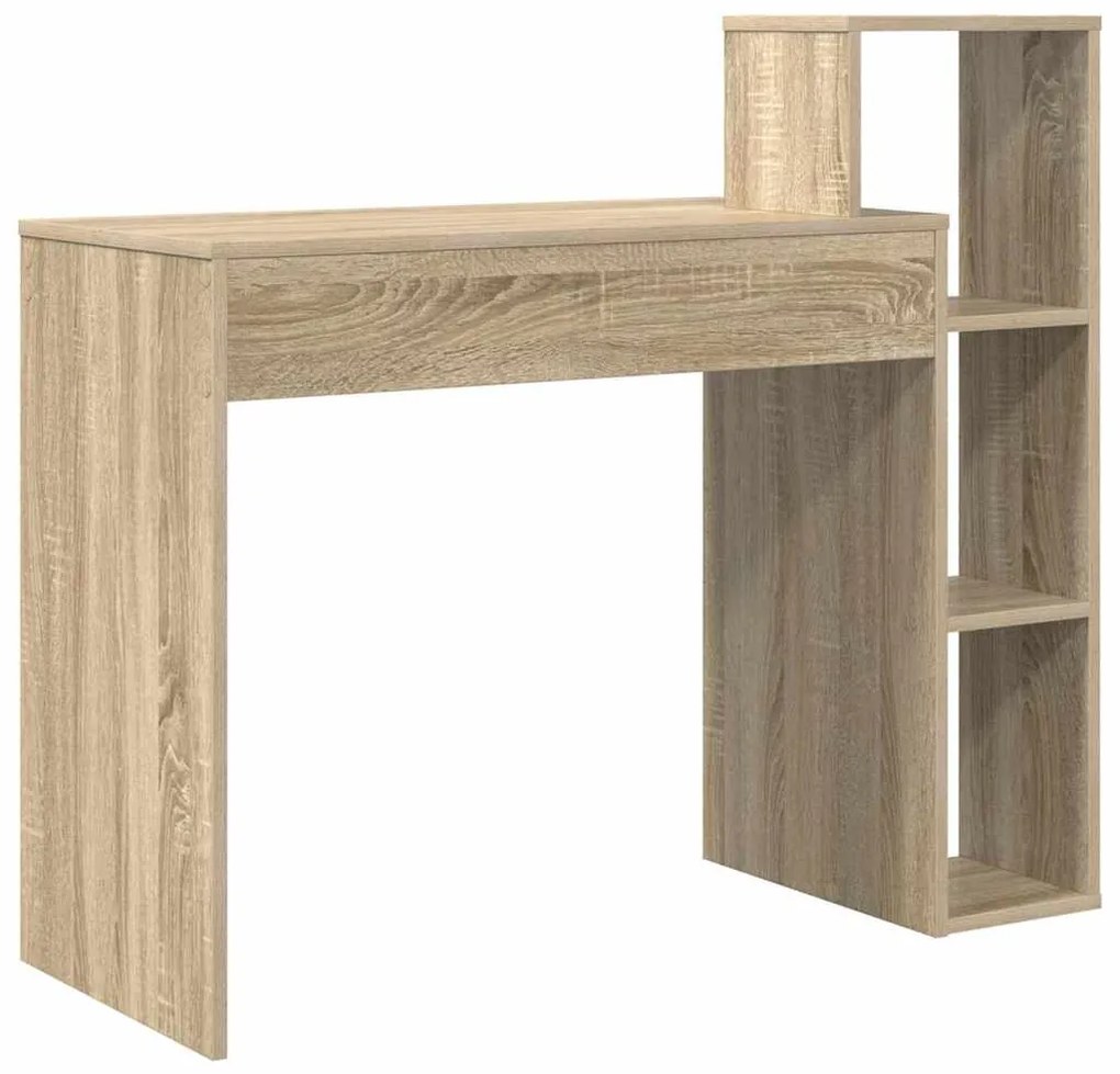 vidaXL Γραφείο με ράφι Sonoma Δρυς 100 x 40 x 90 cm Επεξεργασμένο ξύλο