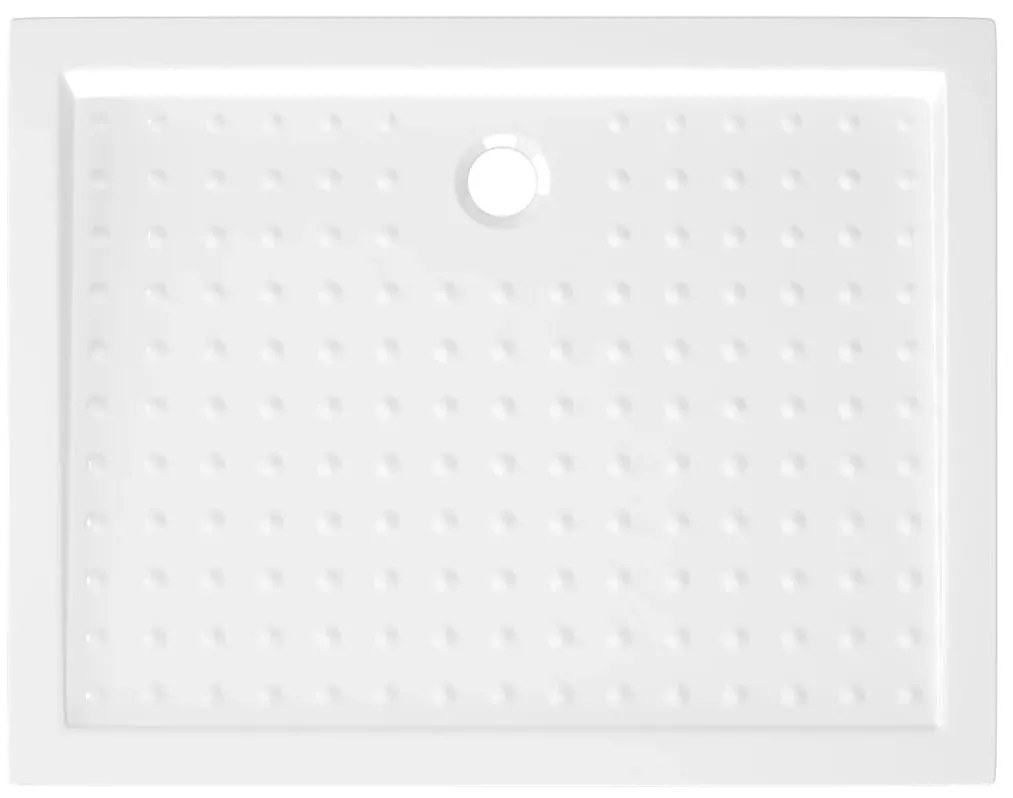Βάση Ντουζιέρας με Σχέδιο Τάπας Λευκή 90 x 70 x 4 εκ. από ABS - Λευκό