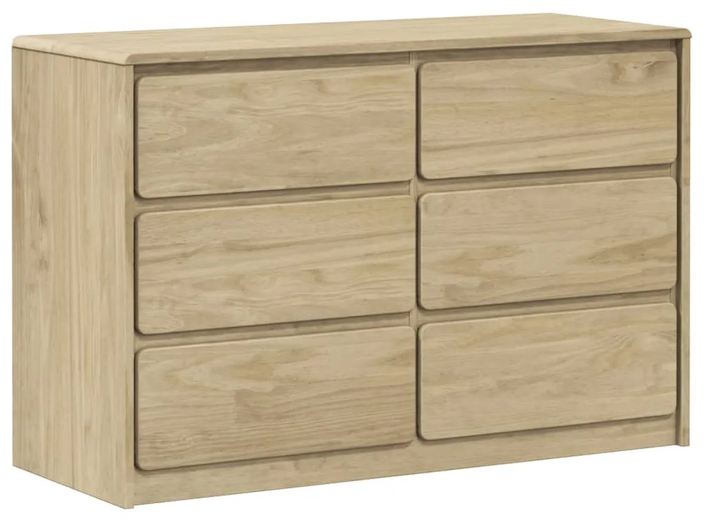 vidaXL Συρταριέρα SAUDA Δρυς Γκρι 111x43x73,5εκ. από Μασίφ Ξύλο Πεύκου