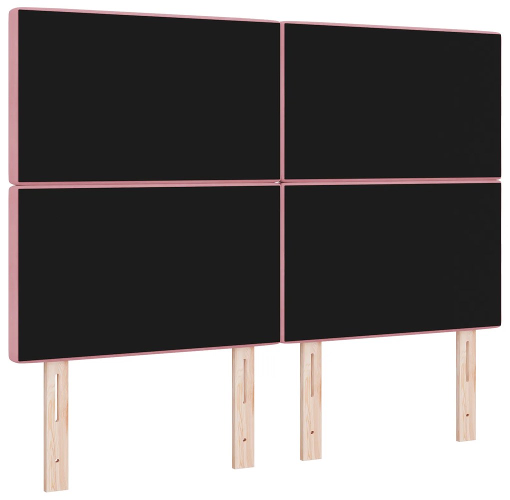 vidaXL Κεφαλάρι Ροζ 140 cm με Κρυστάλλινο Κουμπί Tufted