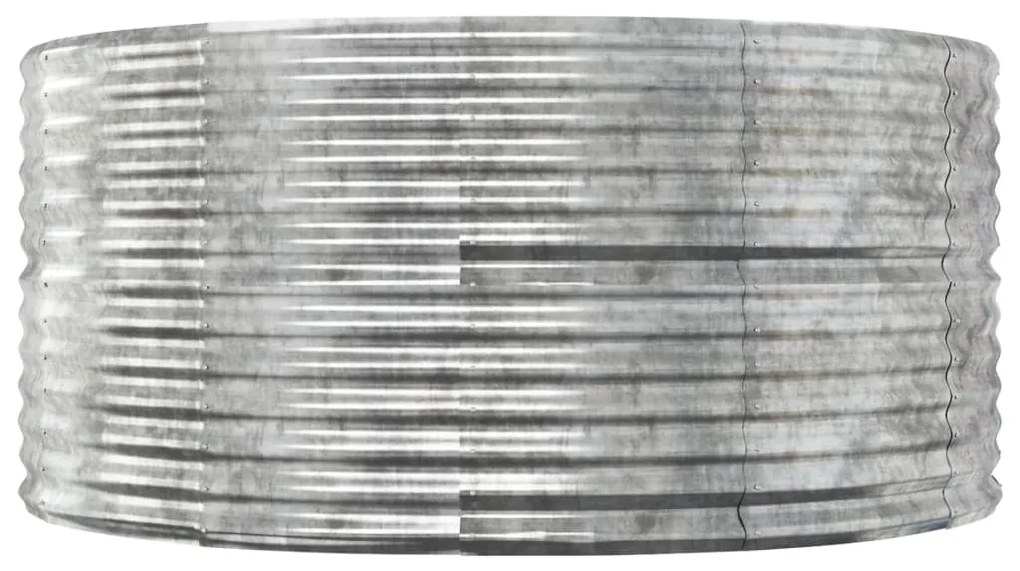 vidaXL Ζαρντινιέρα Ασημί 140x140x68 εκ. Γαλβανισμένος χάλυβας