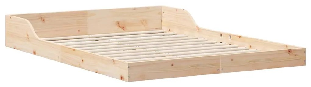 vidaXL Σκελετός Κρεβατιού Καφέ 140 x 190 cm Στερεά ξυλεία πεύκου