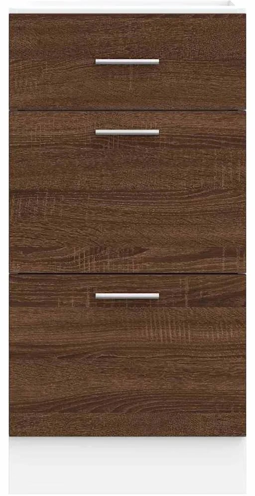 Κάτω ντουλάπι καφέ δρυς 40x46x81,5 cm Κατασκευασμένο ξύλο - Καφέ