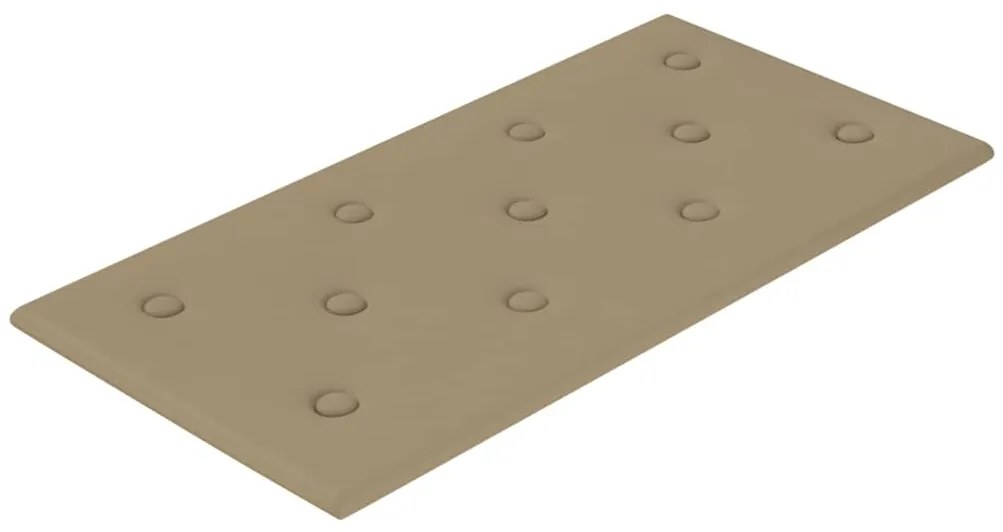 vidaXL Πάνελ Τοίχου 12 τεμ. Καπουτσίνο 60 x 30 εκ. 2,16 μ² Συνθ. Δέρμα