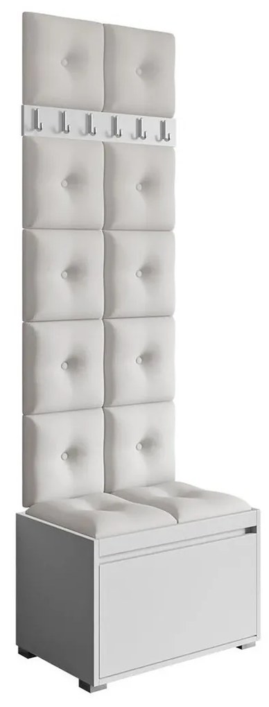 Σετ διαδρόμου Trenton 134, 207x64x34cm, 25 kg, Πλαστικοποιημένη μοριοσανίδα, Οικολογικό δέρμα, Τοίχου, Εντοιχισμένη | Epipla1.gr
