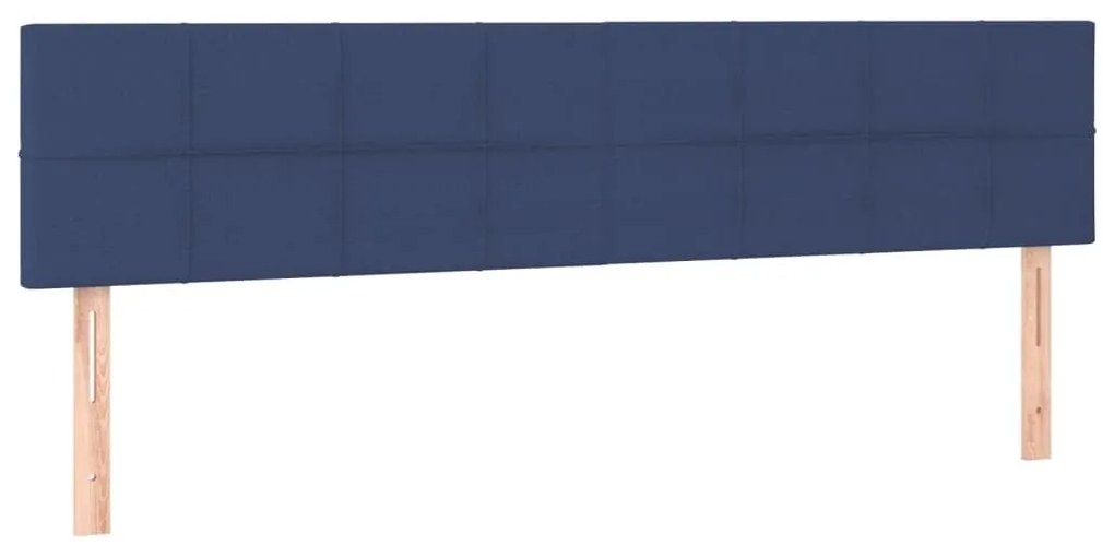 Κεφαλάρι Κρεβατιού LED Μπλε 180x5x78/88 εκ. Υφασμάτινο - Μπλε
