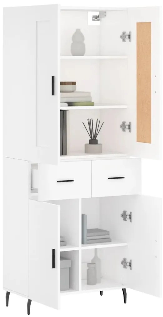vidaXL Ντουλάπι Λευκό 69,5x34x180 εκ. από Επεξεργασμένο Ξύλο