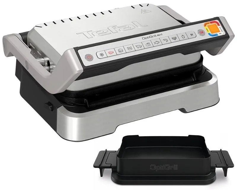 Tefal GC774D30 OptiGrill 4 in 1 Τοστιέρα-Γκριλιέρα 2100W με Καπάκι και Ρυθμιζόμενο Θερμοστάστη