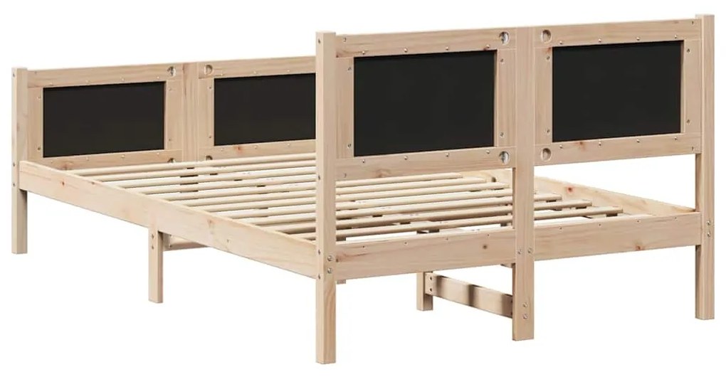 vidaXL Σκελετός Κρεβατιού Μαύρο 120 x 190 cm Στερεά ξυλεία πεύκου