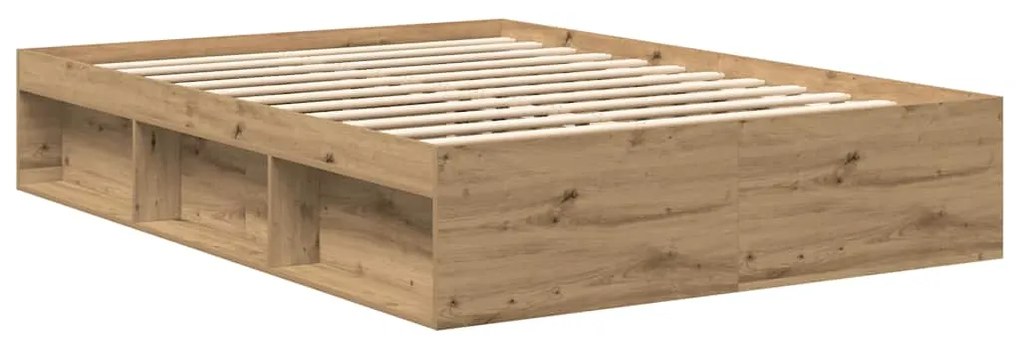 vidaXL Πλαίσιο κρεβατιού χωρίς στρώμα 140x190 εκ. Επεξεργασμένο Ξύλο