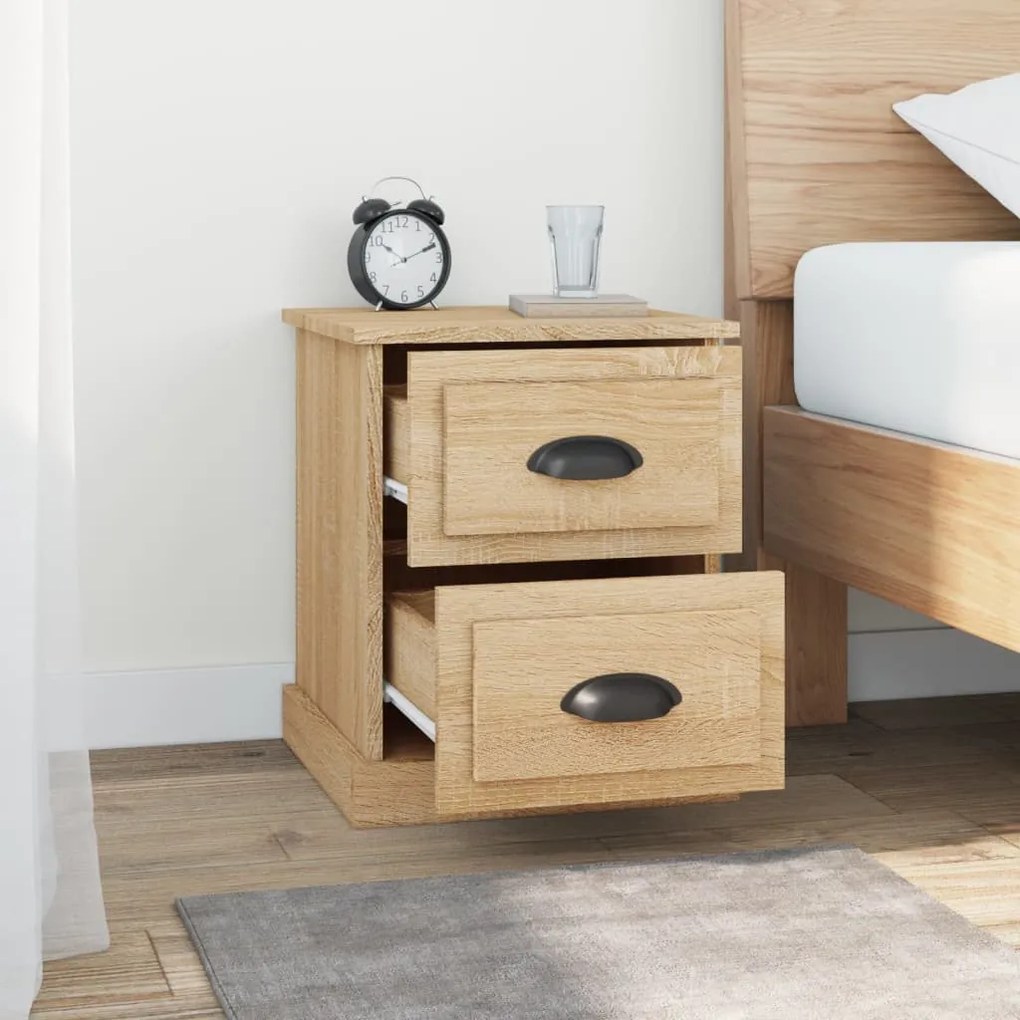 vidaXL Κομοδίνο Sonoma Δρυς 39x39x47,5 εκ. από Επεξεργασμένο Ξύλο