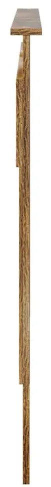 vidaXL Κεφαλάρι με κεφαλάρι Καπνιστό Δρύς 200 cm Επεξεργασμένο ξύλο