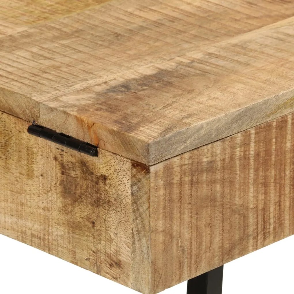 vidaXL Μπουντουάρ 105x35x75 εκ. Μασίφ Ακατέργαστο Ξύλο Μάνγκο/Σίδηρος