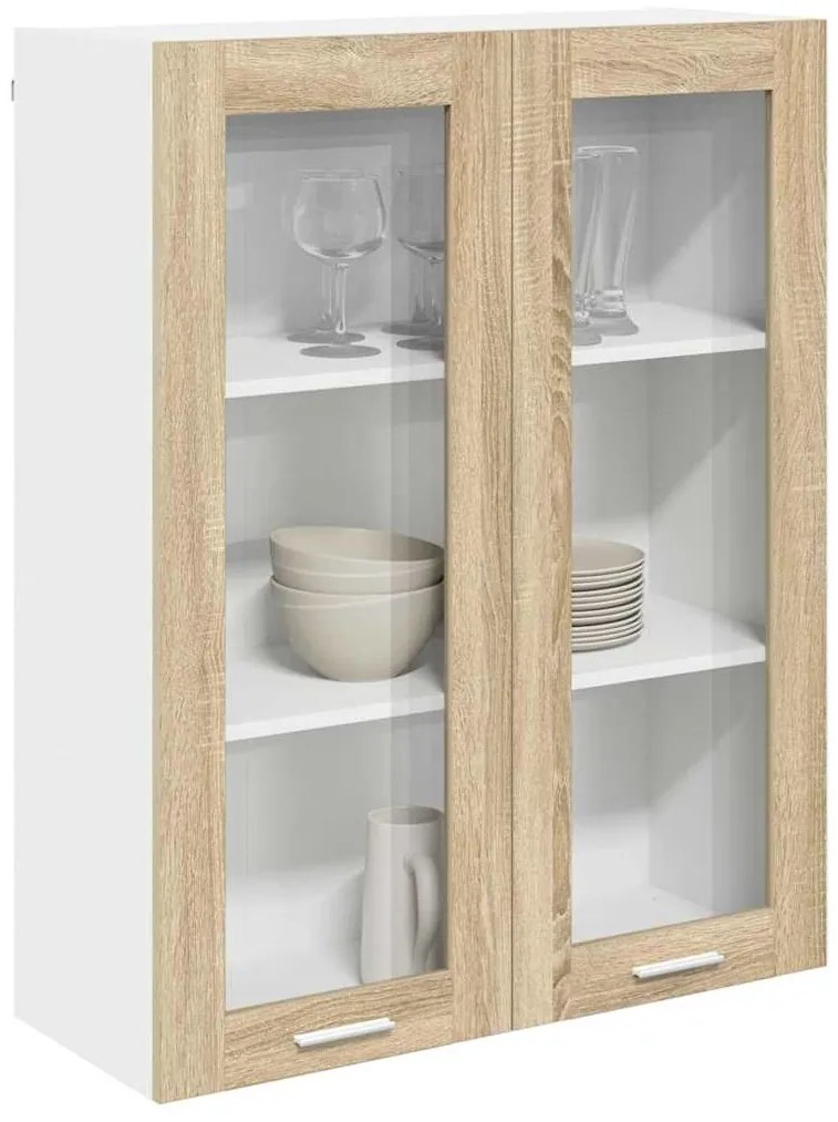 vidaXL Κρεμαστό ντουλάπι με αποθήκευση Δρύς Sonoma 80 x 31 x 100 εκ.