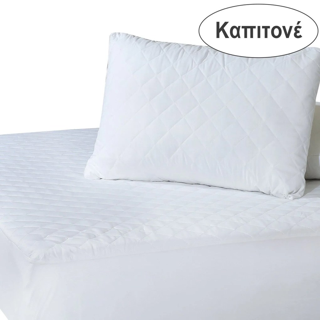 Κάλυμμα Μαξιλαριών Καπιτονέ Σετ 2τμχ 1088 White Das Home 50Χ70 50x70cm 100% Βαμβάκι
