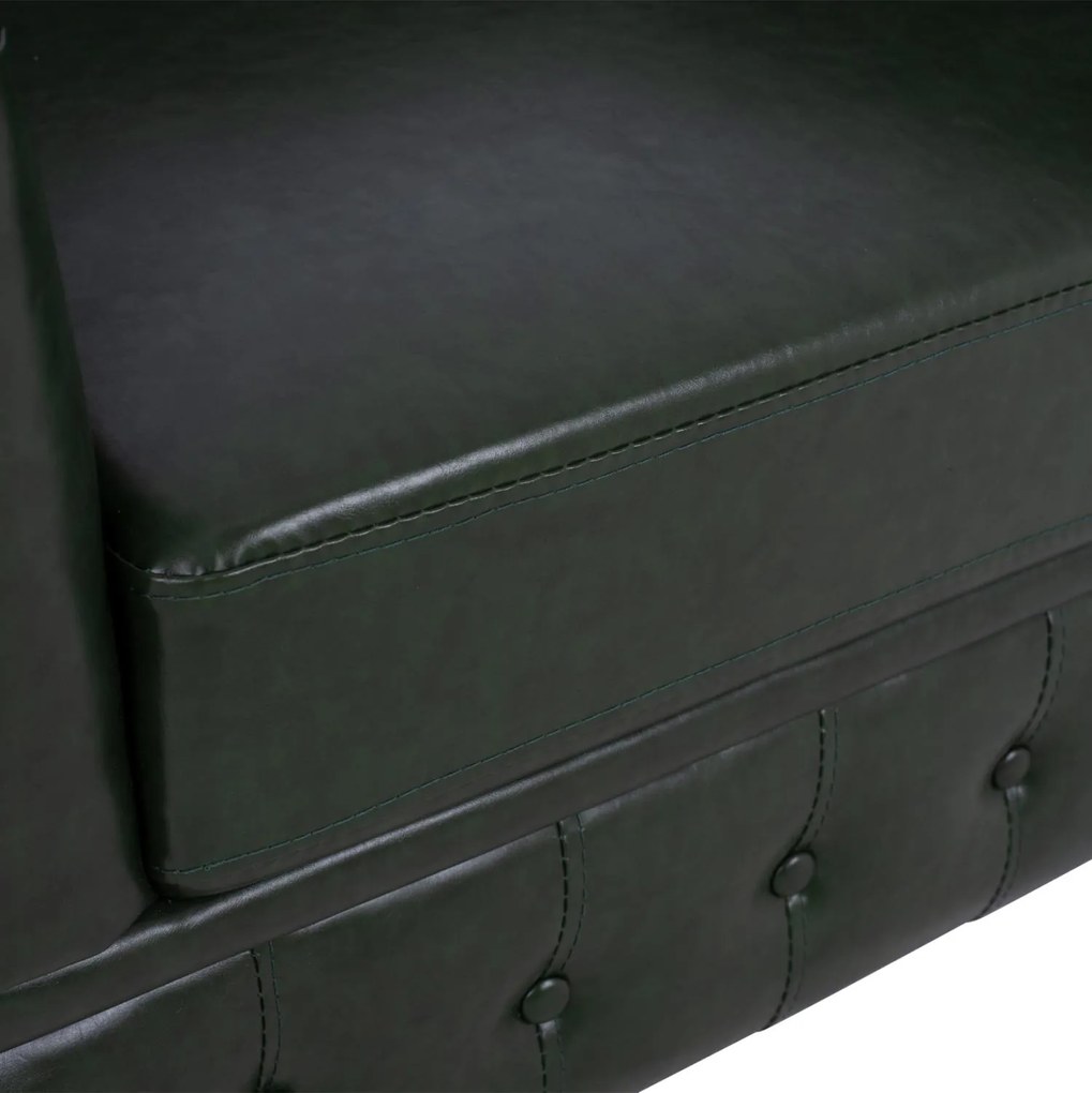 Πολυθρόνα POLINA C3011.08 PU Κυπαρισσί Τύπου Chesterfield 106x87x70Y εκ. 106x87x70 εκ.