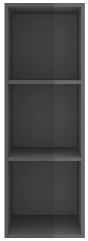 vidaXL Έπιπλο Τηλεόρασης Κρεμαστό Γυαλ. Γκρι 37x37x107 εκ. Επεξ. Ξύλο