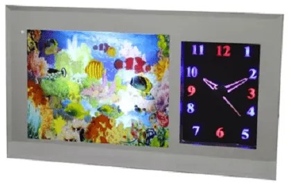 Ρολόι Led με Φωτιζόμενο Κινούμενο Ενυδρείο 96B