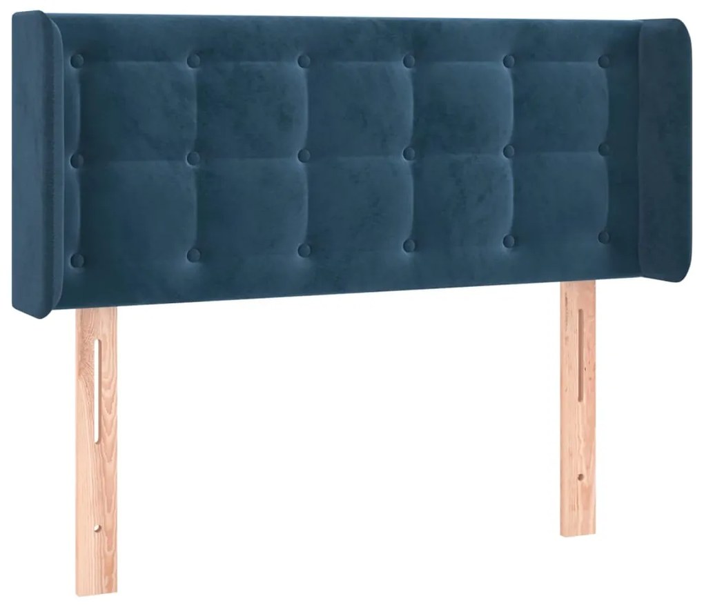 Κεφαλάρι με Πτερύγια Σκούρο Μπλε 93x16x78/88 εκ. Βελούδινο 3119242