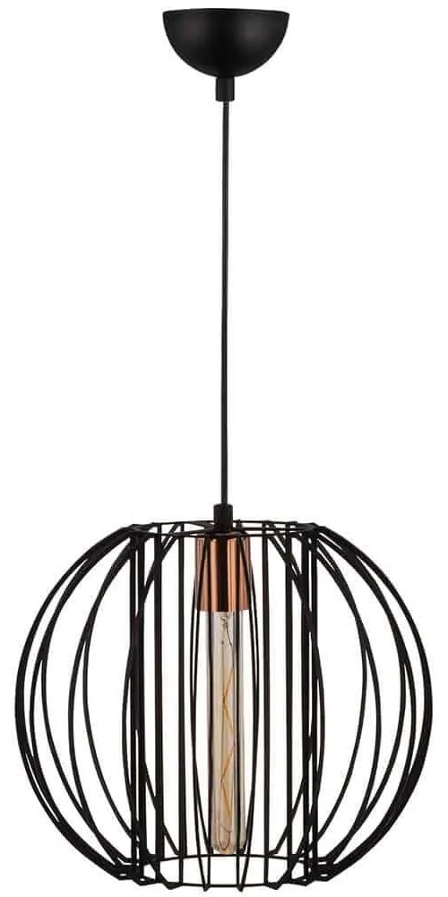 Φωτιστικό Οροφής Fellini 527ABY1776 Φ33x124cm 1xE27 40W Black-Bronze Opviq