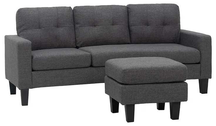 LIANA S DARK GREY ΥΦΑΣΜΑ ΓΩΝΙΑ 185Χ126X84εκ.