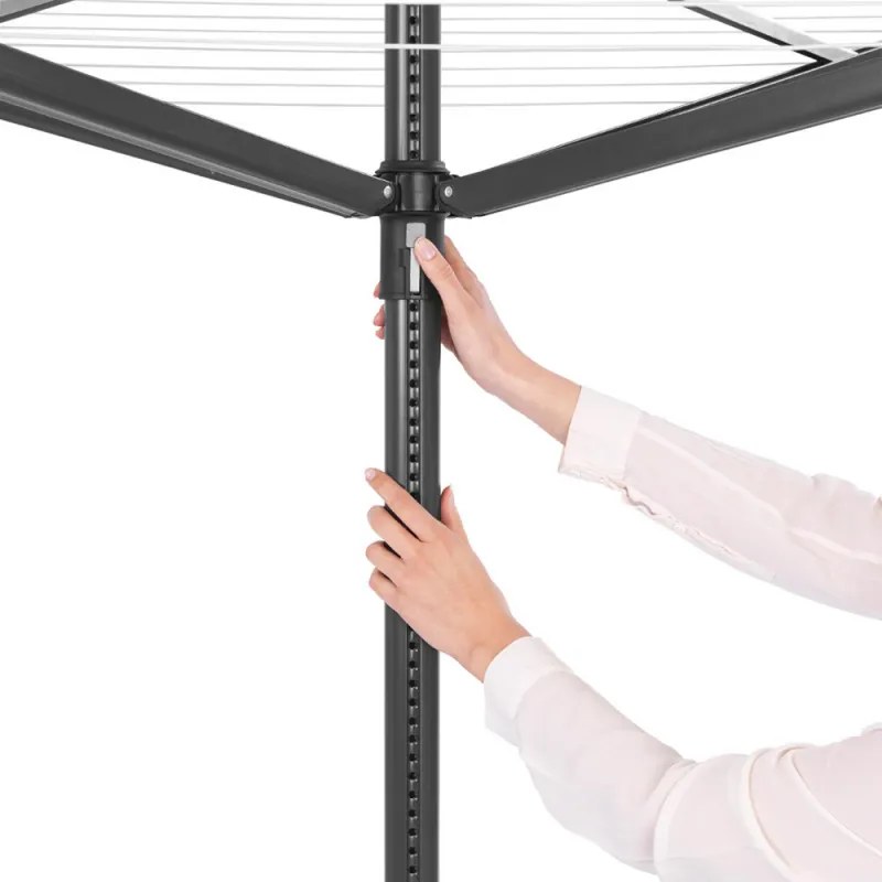 Brabantia Lift-O-Matic outdoor space 1003464, 50 m, Ρυθμιζόμενο ύψος, Μεταλλικό καρφί, Ανθεκτικό στη διάβρωση, Μαύρο