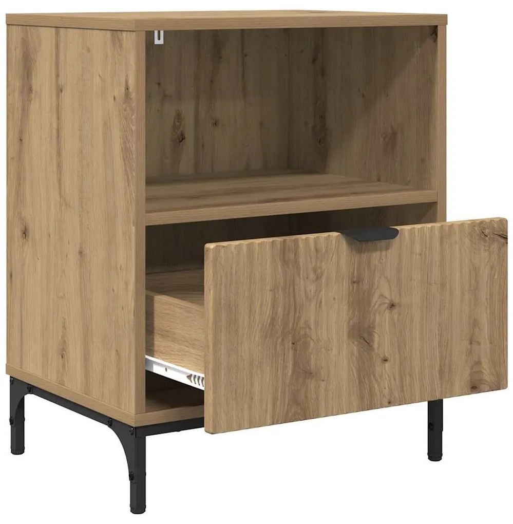 vidaXL Κομοδίνο artisan δρυς 49 x 36 x 61 εκ Επεξεργασμένο ξύλο