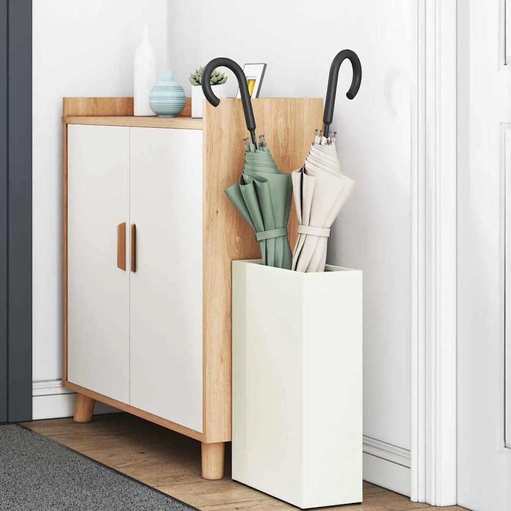 vidaXL Σχέδιο & βάση αποθήκευσης Λευκό 28 x 12 x 41 εκ Μέταλλο