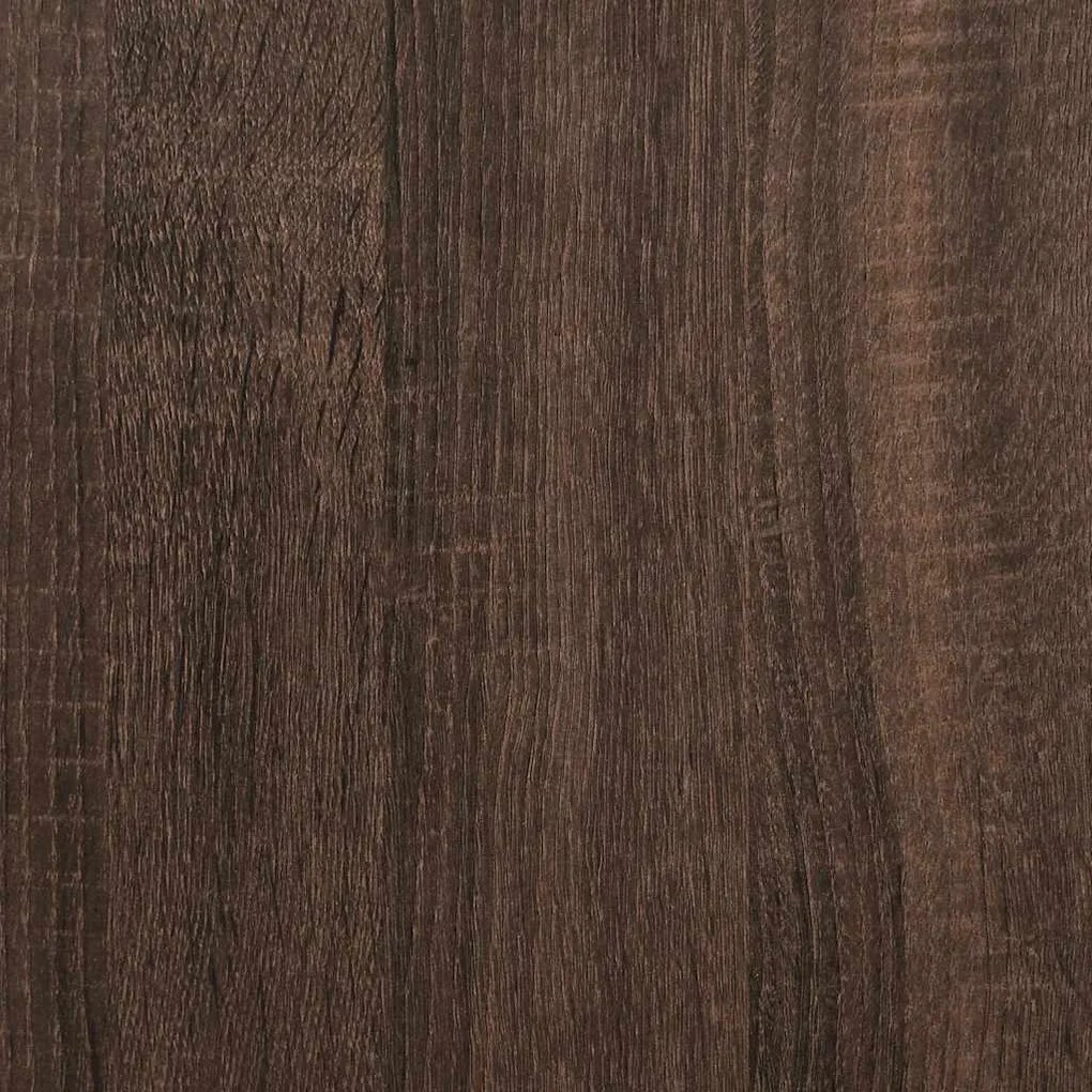 Highboard καφέ δρυς Κατασκευασμένο ξύλο και μέταλλο - καφέ δρυς