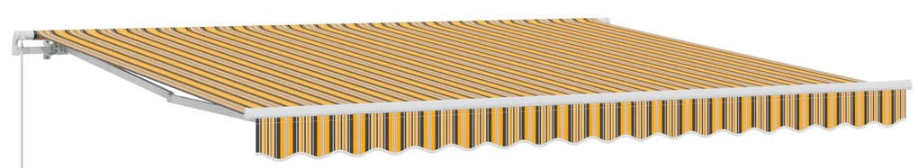 vidaXL Χειροκίνητη Ανασυρόμενη τέντα Ριγέ 400x350 εκ.