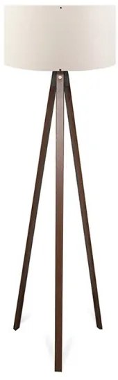 Φωτιστικό δαπέδου PWL-1059 Pakoworld Ε27 καρυδί-μπεζ Φ38x140εκ 202-000001 Μπεζ