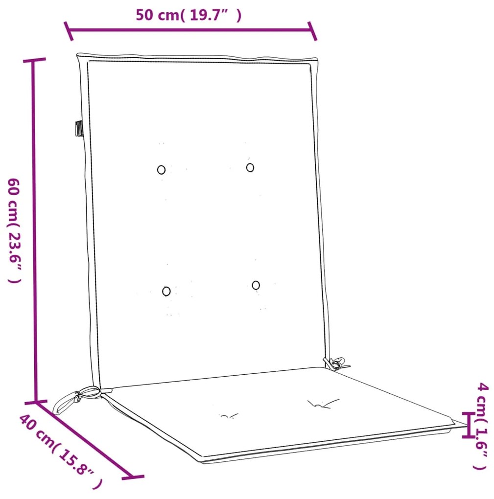 Μαξιλάρια Καρέκλας με Πλάτη 2 τεμ. Taupe 100x50x4 εκ. Ύφασμα - Μπεζ-Γκρι