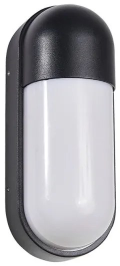 Απλίκα Φωτιστικό Τοίχου LED 10W IP54 3000K Μαύρο E318 Zambelis-E318-Μαύρο E318
