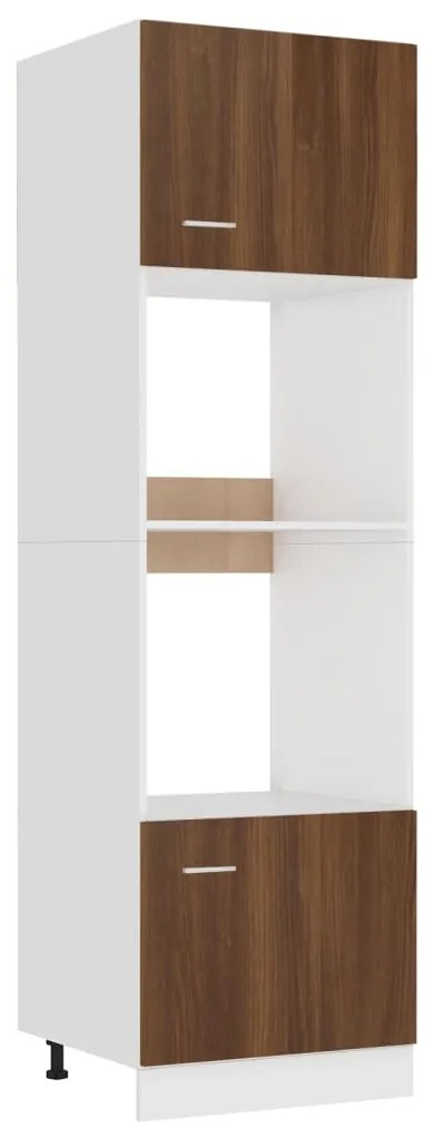 vidaXL Ντουλάπι Μικροκυμάτων "Lyon" Καφέ Δρυς 60x57x207 εκ. από Τεχνητό Ξύλο