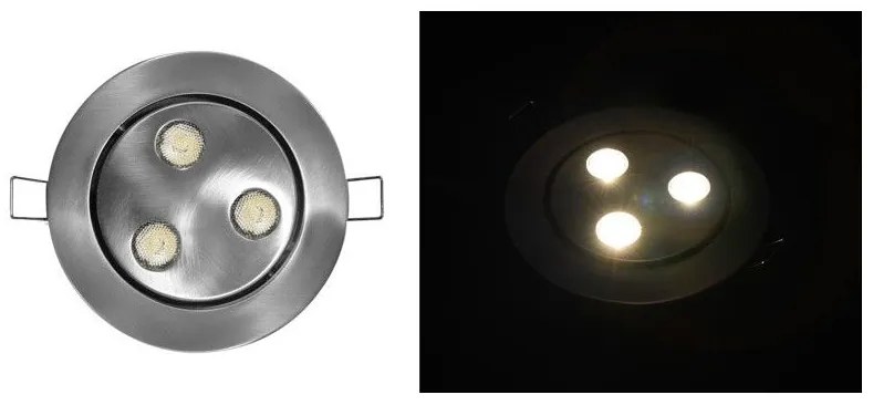 Χωνευτό Σποτ Οροφής-Τοίχου LED 3W Σατινέ 21-7033306600 Lumen 21-7033306600 Αλουμίνιο