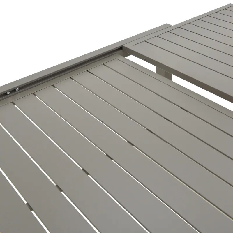 Τραπέζι επεκτεινόμενο Lafla pakoworld αλουμίνιο σε σαμπανιζέ απόχρωση 160-240x90x75εκ