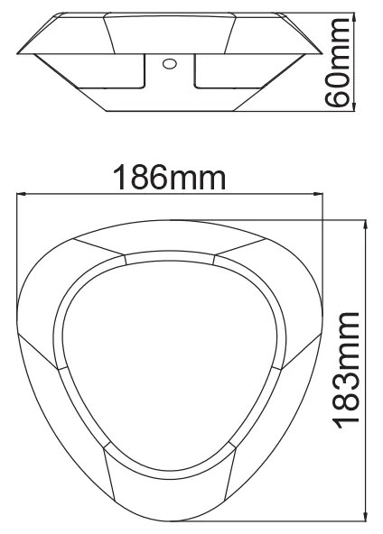 LED SMD WALL LUMINAIRE 7W 520LM 330° 230V AC 3.000K DARK GREY CRI80 IP54 30.000HRS - LG3804G - LG3804G