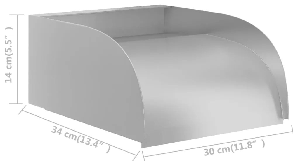 vidaXL Καταρράκτης 30 x 34 x 14 εκ. από Ανοξείδωτο Ατσάλι 304