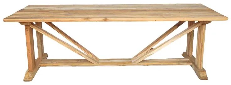 Τραπέζι Smarious teak ξύλο σε φυσική απόχρωση 250x100x78εκ